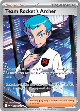 Team Rocket's Archer 223/182 - Destined Rivals Ultra Rare Holofoil