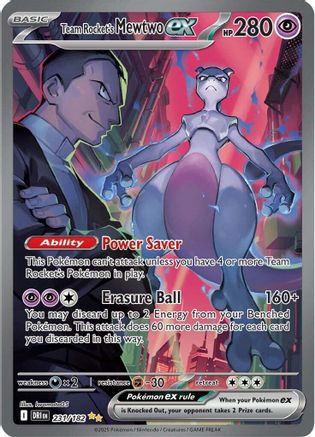 Team Rocket's Mewtwo ex 231/182  - Holofoil SV10 Destined Rivals - Special Illustration Rare SV10: Destined Rivals Pokemon Single  Squirtle Squad Card Shop.