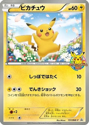 Pikachu - 151/BW-P (151/BW-P) - BWP Promotional cards BW-P Promotional cards Pokemon Japanese Single  Squirtle Squad Card Shop.