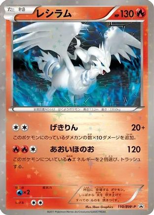Reshiram - 110/BW-P (110/BW-P) - BWP Promotional cards Holofoil BW-P Promotional cards Pokemon Japanese Single  Squirtle Squad Card Shop.