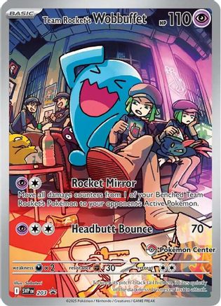 Team Rocket's Wobbuffet (Pokemon Center Exclusive) 203  - Holofoil SV Scarlet & Violet Promo Cards - Promo SV: Scarlet & Violet Promo Cards Pokemon Single  Squirtle Squad Card Shop.