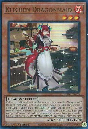 Kitchen Dragonmaid (BLMM-EN058) - Battles of Legend: Monster Mayhem 1st Edition Battles of Legend: Monster Mayhem Yugioh Single  Squirtle Squad Card Shop.