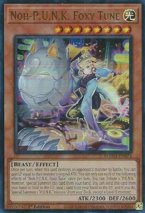 Noh-P.U.N.K. Foxy Tune (BLMM-EN074) - Battles of Legend: Monster Mayhem 1st Edition Battles of Legend: Monster Mayhem Yugioh Single  Squirtle Squad Card Shop.