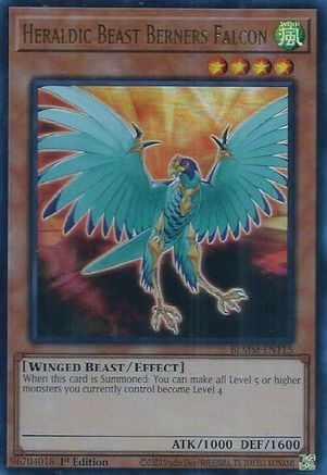 Heraldic Beast Berners Falcon (BLMM-EN115) - Battles of Legend: Monster Mayhem 1st Edition Battles of Legend: Monster Mayhem Yugioh Single  Squirtle Squad Card Shop.