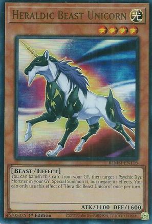 Heraldic Beast Unicorn (BLMM-EN116) - Battles of Legend: Monster Mayhem 1st Edition Battles of Legend: Monster Mayhem Yugioh Single  Squirtle Squad Card Shop.