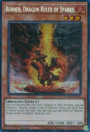 Burner, Dragon Ruler of Sparks (BLMM-EN123) - Battles of Legend: Monster Mayhem 1st Edition Battles of Legend: Monster Mayhem Yugioh Single  Squirtle Squad Card Shop.