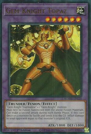 Gem-Knight Topaz (BLMM-EN138) - Battles of Legend: Monster Mayhem 1st Edition Battles of Legend: Monster Mayhem Yugioh Single  Squirtle Squad Card Shop.