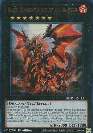 Blaze, Supreme Ruler of all Dragons (BLMM-EN155) - Battles of Legend: Monster Mayhem 1st Edition Battles of Legend: Monster Mayhem Yugioh Single  Squirtle Squad Card Shop.