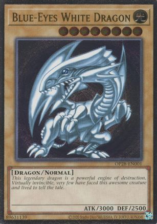Blue-Eyes White Dragon (OP28-EN001) - OTS Tournament Pack 28 Unlimited OTS Tournament Pack 28 Yugioh Single  Squirtle Squad Card Shop.
