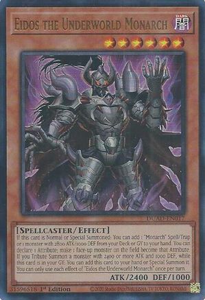 Eidos the Underworld Monarch (DUAD-EN017) - Duelist's Advance 1st Edition Duelist's Advance Yugioh Single  Squirtle Squad Card Shop.