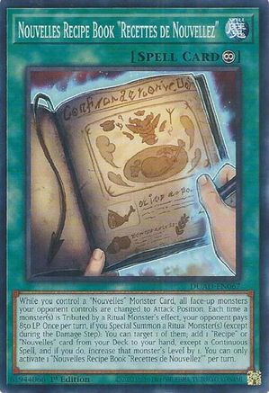 Nouvelles Recipe Book "Recettes de Nouvellez" (DUAD-EN067) - Duelist's Advance 1st Edition Duelist's Advance Yugioh Single  Squirtle Squad Card Shop.