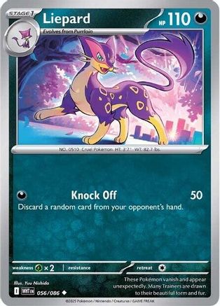 Liepard 056  SV White Flare - Uncommon SV: White Flare Pokemon Single  Squirtle Squad Card Shop.
