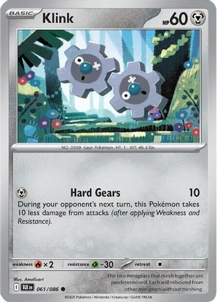 Klink 061  - Reverse Holofoil SV Black Bolt - Common SV: Black Bolt Pokemon Single  Squirtle Squad Card Shop.