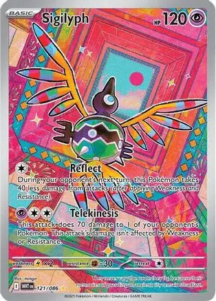 Sigilyph 121/086  - Holofoil SV White Flare - Illustration Rare SV: White Flare Pokemon Single  Squirtle Squad Card Shop.