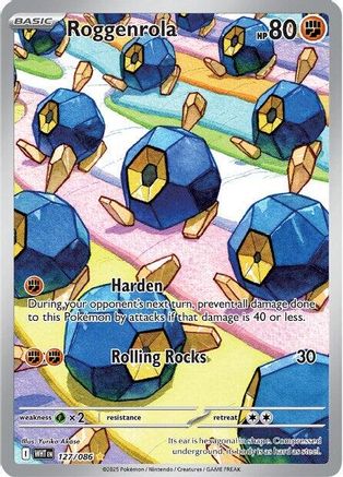Roggenrola 127/086  - Holofoil SV White Flare - Illustration Rare SV: White Flare Pokemon Single  Squirtle Squad Card Shop.