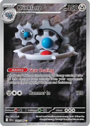Klinklang 141/086  - Holofoil SV Black Bolt - Illustration Rare SV: Black Bolt Pokemon Single  Squirtle Squad Card Shop.