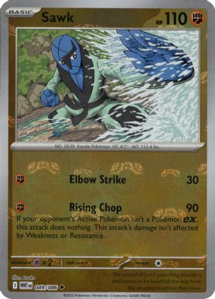 Sawk (Master Ball Pattern) 049  - Holofoil SV White Flare - Uncommon SV: White Flare Pokemon Single  Squirtle Squad Card Shop.