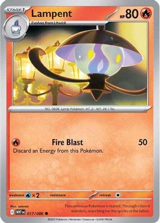 Lampent 017  SV White Flare - Common SV: White Flare Pokemon Single  Squirtle Squad Card Shop.