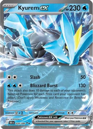 Kyurem ex 028/086 – Black Bolt – Holofoil Double Rare