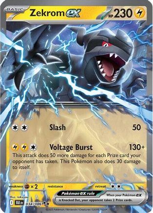 Pokémon TCG – Zekrom ex 034/086 – Black Bolt – Double Rare