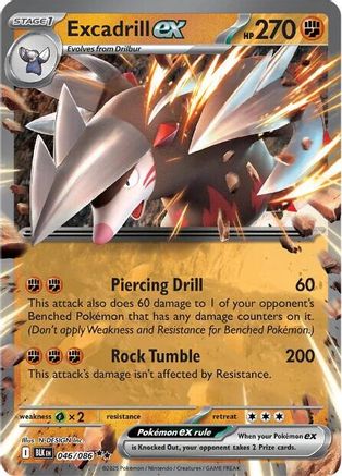 Excadrill ex 046/086 – Black Bolt – Holofoil Double Rare