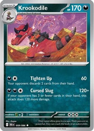 Krookodile 059  - Holofoil SV Black Bolt - Uncommon SV: Black Bolt Pokemon Single  Squirtle Squad Card Shop.