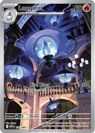 Lampent 102/086  - Holofoil SV White Flare - Illustration Rare SV: White Flare Pokemon Single  Squirtle Squad Card Shop.