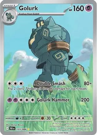 Golurk 123/086  - Holofoil SV Black Bolt - Illustration Rare SV: Black Bolt Pokemon Single  Squirtle Squad Card Shop.