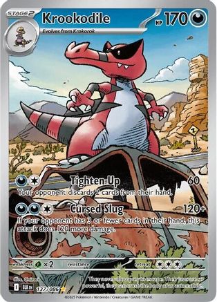 Krookodile 137/086  - Holofoil SV Black Bolt - Illustration Rare SV: Black Bolt Pokemon Single  Squirtle Squad Card Shop.