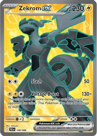 Zekrom ex 158/086  - Holofoil SV Black Bolt - Ultra Rare SV: Black Bolt Pokemon Single  Squirtle Squad Card Shop.