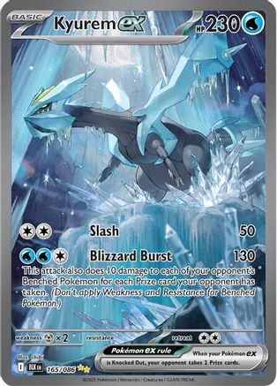 Kyurem ex 165/086  - Holofoil SV Black Bolt - Special Illustration Rare SV: Black Bolt Pokemon Single  Squirtle Squad Card Shop.