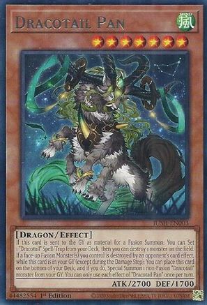 Dracotail Pan (JUSH-EN003) - Justice Hunters 1st Edition Justice Hunters Yugioh Single  Squirtle Squad Card Shop.