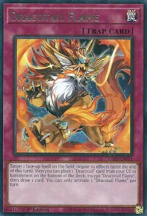 Dracotail Flame (JUSH-EN011) - Justice Hunters 1st Edition Justice Hunters Yugioh Single  Squirtle Squad Card Shop.