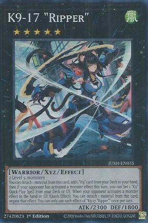 K9-17 "Ripper" (JUSH-EN035) - Justice Hunters 1st Edition Justice Hunters Yugioh Single  Squirtle Squad Card Shop.
