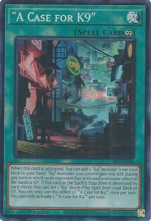"A Case for K9" (JUSH-EN040) - Justice Hunters 1st Edition Justice Hunters Yugioh Single  Squirtle Squad Card Shop.