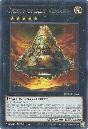 Chronomaly Vimana (JUSH-EN044) - Justice Hunters 1st Edition Justice Hunters Yugioh Single  Squirtle Squad Card Shop.