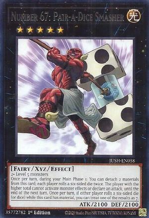 Number 67: Pair-a-Dice Smasher (JUSH-EN058) - Justice Hunters 1st Edition Justice Hunters Yugioh Single  Squirtle Squad Card Shop.