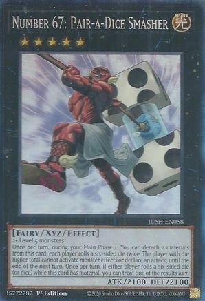 Number 67: Pair-a-Dice Smasher (CR) (JUSH-EN058) - Justice Hunters 1st Edition Justice Hunters Yugioh Single  Squirtle Squad Card Shop.