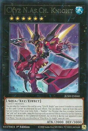 CXyz N.As.Ch. Knight (JUSH-EN060) - Justice Hunters 1st Edition Justice Hunters Yugioh Single  Squirtle Squad Card Shop.