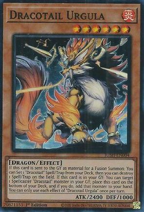 Dracotail Urgula (Super Rare) (JUSH-EN004) - Justice Hunters 1st Edition Justice Hunters Yugioh Single  Squirtle Squad Card Shop.