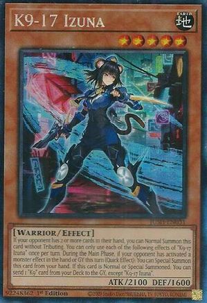 K9-17 Izuna (CR) (JUSH-EN031) - Justice Hunters 1st Edition Justice Hunters Yugioh Single  Squirtle Squad Card Shop.