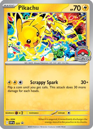 Pokémon TCG Pikachu SVP 225 – 2025 World Championship Promo