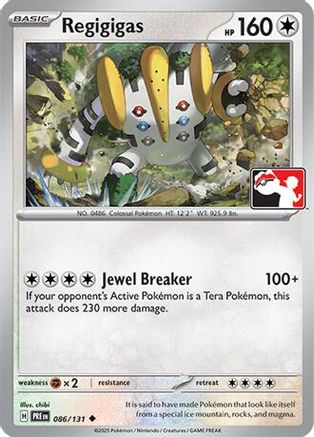Regigigas 086/131  Prize Pack Series Cards - Uncommon Prize Pack Series Cards Pokemon Single  Squirtle Squad Card Shop.