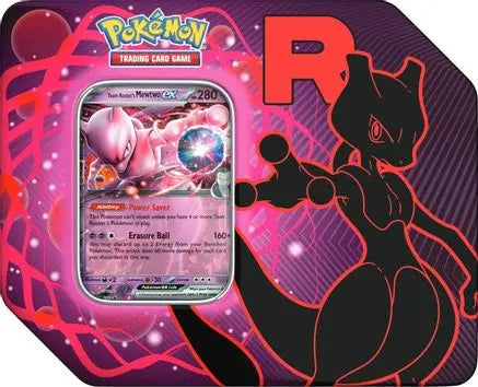 Team Rocket Tin [Team Rocket's Mewtwo ex] Miscellaneous Cards & Products Pokemon Sealed  Squirtle Squad Card Shop.