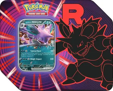 Team Rocket Tin [Team Rocket's Nidoking ex] Miscellaneous Cards & Products Pokemon Sealed  Squirtle Squad Card Shop.