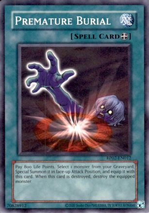 Premature Burial (RP02-EN012) - Retro Pack 2 (2020 Date Reprint) Unlimited Retro Pack 2 (2020 Date Reprint) Yugioh Single  Squirtle Squad Card Shop.
