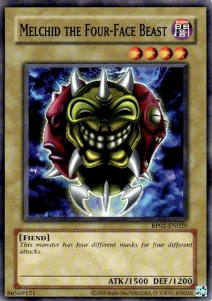 Melchid the Four-Face Beast (RP02-EN029) - Retro Pack 2 (2020 Date Reprint) Unlimited Retro Pack 2 (2020 Date Reprint) Yugioh Single  Squirtle Squad Card Shop.
