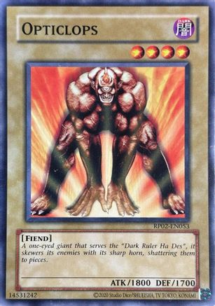 Opticlops (RP02-EN053) - Retro Pack 2 (2020 Date Reprint) Unlimited Retro Pack 2 (2020 Date Reprint) Yugioh Single  Squirtle Squad Card Shop.