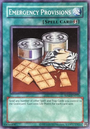 Emergency Provisions (RP02-EN055) - Retro Pack 2 (2020 Date Reprint) Unlimited Retro Pack 2 (2020 Date Reprint) Yugioh Single  Squirtle Squad Card Shop.