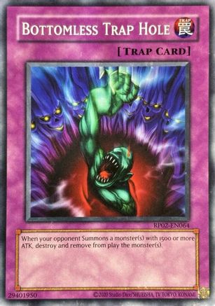 Bottomless Trap Hole (RP02-EN064) - Retro Pack 2 (2020 Date Reprint) Unlimited Retro Pack 2 (2020 Date Reprint) Yugioh Single  Squirtle Squad Card Shop.